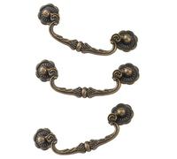 Asas de bronce chinas tradicionales de 86 mm, forma ergonómica, agarre cómodo, adecuado para múltiples usos en habitaciones, tiradores antiguos