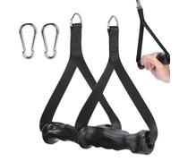 Asas de cable de fitness, 24 x 13 x 3,7 cm, mango de entrenamiento, PP + nailon antideslizante D, herramienta de culturismo con gancho fuerte | Equipo confiable para tríceps y timón del brazo del