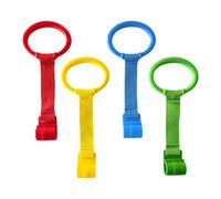 Asas de dominadas para el parque - 4 anillos de dominadas colgantes para cunas, asistente para ejercicios de caminar para niños, dispositivo educativo de ejercicio para la fuerza del brazo de los