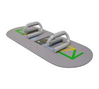 Asas de flexiones para piso, soporte de barra de entrenamiento de fuerza en forma de S de aleación de titanio, accesorios profesionales de gimnasio en casa con alfombrilla antideslizante para