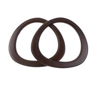 Asas de Madera para Bolsa 2/4 piezas de 14,5 x 12, cm, asas ovaladas madera for bolsos mujer, tejidos, muñeca, marco monedero, accesorios hechos a mano for bricolaje(DarkCoffee,2Pcs)