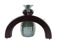 Asas de Madera para Bolsa Asa de madera for bolso 14/20 cm, marco for monedero, cierre beso for bolsos, carteras, soportes costura hechos a mano, accesorios for(DarkBrown-20cm)