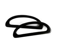 Asas De Madera Para Bolsos 2 piezas de 24 cm de madera maciza en forma de D for bolsos, asas de madera for bolsos, perchas for bolsos, accesorios de repuesto for bolsos(Black)