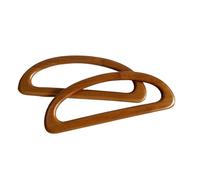 Asas De Madera Para Bolsos 2 piezas de 24 cm de madera maciza en forma de D for bolsos, asas de madera for bolsos, perchas for bolsos, accesorios de repuesto for bolsos(Brown)