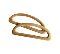 Asas De Madera Para Bolsos 2 piezas de 24 cm de madera maciza en forma de D for bolsos, asas de madera for bolsos, perchas for bolsos, accesorios de repuesto for bolsos(Khaki)