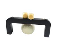 Asas Madera para Bolsos Cerradura for marco de bolso mujer, manija madera 20cm, marcos for bolsos, Clip, soportes cierre, manijas negras, accesorios for DIY, 1 ud(BlackBeige)