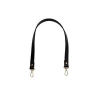 Asas para Bolsos 2pcs Handmade Bag Strap PU Leather Replacement Handle Band For Fashion Woven Bags Accessories DIY Shoulder Handbag Tote(Black,Silver buckle)