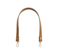Asas para Bolsos 2pcs Handmade Bag Strap PU Leather Replacement Handle Band For Fashion Woven Bags Accessories DIY Shoulder Handbag Tote(Light brown,Gold buckle)