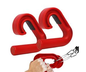 Asas para gimnasia rítmica - 13,3 x 13,3 x 3 cm 350 g de acero asas portátiles en paquete de 2, ganchos ergonómicos antideslizantes para bandas de resistencia y mallas