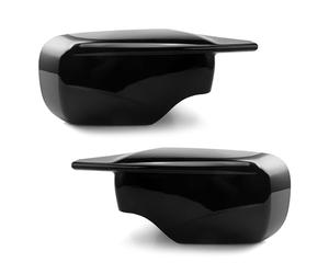 Asasytal Espejo Retrovisor Cubiertas Repuesto Tapa De Cubiertas de repuesto Compatible con BMW 3 Series E46 Sedan/Touring/compact E39 5 Series E39 Al-pina B10 D10, Negro Brillante,1 Par