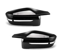 Asasytal Espejo Retrovisor Cubiertas Repuesto Tapa De Cubiertas de repuesto Compatible con G20 G21 G28 G22 G23 G30 G38 G11 G12 G15 G16 Solo para Vagones con Timón Izquierdo, Negro Brillante,1 Par