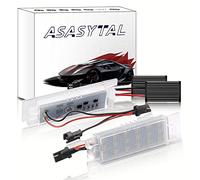 Asasytal LED Luz de Matrícula,Bulbos de Luces Traseras Auto 6000K Blanco de Xenón Lámpara de Licencia Compatible con Fiat Grande Pun-to 188 Van 199/188Ax SEI-Cento 187 Mul-Tipla 186 Marea 185, 2 PCS