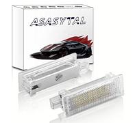 Asasytal Luces LED para el Maletero del Espacio para los Pies Compatible con BMW E60 E87 E70 E90 E92 E63 E65 E85 M3 MINI Z4 R50 R52 R53 Lámpara de la luz de la Guantera，2 Piezas