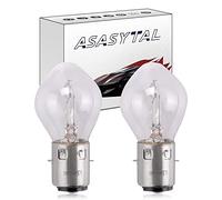 Asasytal S2 Ba20d Bombillas de Faros Halógenos, 45/40W Luz de Niebla Reemplazo OEM de Haz Alto/Bajo Lámpara de Faro Halógeno DRL, 3000K Amarillo Brillo 12V para Auto Coche Moto Scooter, 2 Piezas