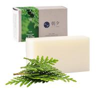 Asayu Japan Jabón Corporal - 1 Pastilla de 85 g, Hinoki, para Hombre y Mujer, Suave para Todo Tipo de Piel, Hidratante Natural