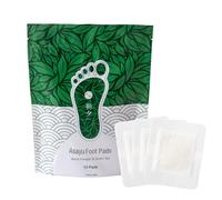 Asayu Japan Parches para Pies: 14 Parches Naturales con Vinagre de Madera, Hierbas y Té Verde para Cuidado Relajante Nocturno, Combatir la Fatiga y un Sueño Reparador