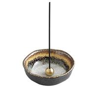 Asayu Japan - Quemador de Incienso, Hecho en Japón para Varillas, Porta Incienso de cerámica con Soporte metálico para Varillas (Japón Tradicional, 8.3cm)