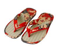 Asayu Japan Sandalias japonesas tradicionales Tatami Setta Zori, Hecho en Japón - Rojo, rojo, 41 EU