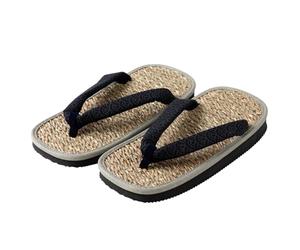 Asayu Japan Sandalias Tradicionales Japonesas con Plataforma Setta Zori Talla EU 40-42, Hechas en Japón - Seigaiha Paja de Arroz