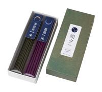 Asayu Japan Set 2-en-1 de Incienso Japonés de Bajo Humo - Varillas Artesanales de Jazmín y Rosa, Fragancias Tradicionales, Hecho en Japón - 40g