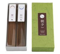 Asayu Japan Set 2-en-1 de Incienso Japonés Tradicional - Varillas Artesanales de Ciprés Japonés y Hinoki, Set Forest, Hecho en Japón - 40g