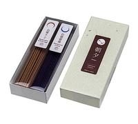 Asayu Japan Set 2-en-1 de Incienso Japonés Tradicional - Varillas Artesanales de Sándalo y Salvia Blanca, Set Purification, Hecho en Japón - 40g