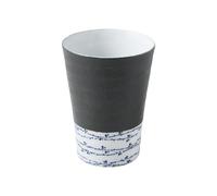 Asayu Japan Taza para té en cerámica bicolor (Blanco y negro), Apto para lavavajilla, Hecho por artesanos en Japón - 200 ml