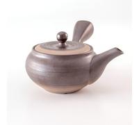 Asayu Japan Tetera tradicional Kyusu - Kurofuki - Pequeña, 280 ml, negra - Fabricada en Japón (Tokoname-Yaki) - Para té verde y ceremonias del té