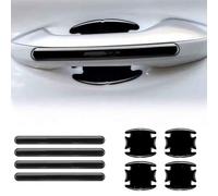 ASBHFC 8 Piezas Protector Manilla Puerta Coche para Toyota Corolla (E140 E170 E210 2000-2025 2026), Pegatinas Antirayaduras para Hueco y Tirador, Película Protectora Pintura Negro Brillante