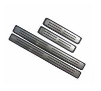 ASBHFC Protectores de Umbral de Acero Inoxidable Cepillado para Seat Ibiza (021A-6F 1984-2025 2026), Juego de 4 Piezas, Antiarañazos con Diseño Acanalado, Adhesivo para Coche