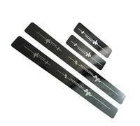 ASBHFC Protectores de Umbral de Puerta para Dacia Duster (HS HM P1310 2012-2025 2026), Juego de 4 de Acero Inoxidable con Diseño de Latido del Corazón - Embellecedores Antiarañazos