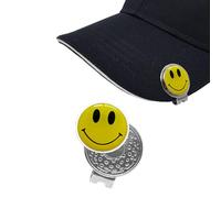 Asbri Golf Yellow Smiley Clip de Tapa, Unisex, marrón