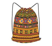 asbwuo Africa Art Outdoor Leisure Drawstring Backpack, Lightweight Waterproof Sports Bag For Men & Women - Gym, Yoga, Travel