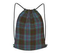 asbwuo Anderson Clan Family Tartan Outdoor Leisure Drawstring Backpack, Lightweight Waterproof Sports Bag For Men & Women - Gym, Yoga, Travel