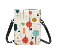 asbwuo Bolso cruzado pequeño para mujer, de cuero, ligero, moderno, de mediados de siglo, bolso de mano