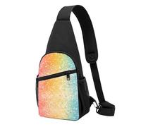 asbwuo Bolso de pecho Rainbow Glitter3, bandolera diagonal, mochila cruzada