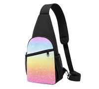 asbwuo Bolso de pecho Rainbow Ombre Glitters3, bandolera diagonal, mochila cruzada