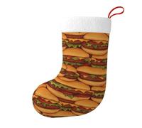 asbwuo Burger Feast Christmas Stocking Fireplace Xmas Party Vintage Holiday Decorations