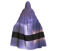 asbwuo Capa con capucha para adultos con imagen de tormenta eléctrica para Halloween, ideal para usar durante Halloween y juegos de rol.