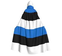 asbwuo Capa con capucha y estampado de la bandera de Estonia para Halloween, ideal para cosplay, fiestas y más.