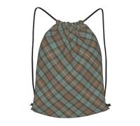 asbwuo Clan Fraser Hunting Tartan Weathered - Rotated Outdoor Leisure Drawstring Backpack, Lightweight Waterproof Sports Bag For Men & Women - Gym, Yoga, Travel