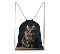 asbwuo Cute And Lovely Cat Drawstring Backpack Sport Gym Bags Yoga Shopping Travel Casual Daypacks for Women Men