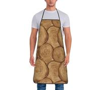 asbwuo Delantales de cocina con textura de anillos de árbol para hombres y mujeres, bonito delantal de chef divertido para hornear jardinería