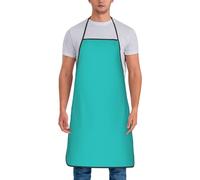 asbwuo Delantales de cocina de color turquesa para hombres y mujeres, bonito delantal de chef divertido para hornear jardinería