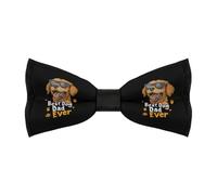 asbwuo El mejor papá de perro de la historia. Pajaritas clásicas de negocios para hombre. Pajaritas ajustables preatadas. Regalo para cumpleaños, bodas y uso diario.