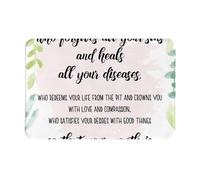 asbwuo Felpudo de Bienvenida Salmos 1032-5, Resistente y Duradero, para Exteriores e Interiores, de Franela Brillante y Decorativa, Ideal para mesita de Noche y Sala de Estar.