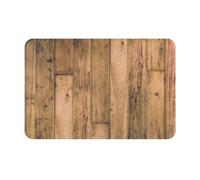 asbwuo Felpudo rústico de Madera de Granero con tablones de Madera, Resistente y Duradero, para Exteriores e Interiores, de Franela, Decorativo, para mesita de Noche y Sala de Estar.