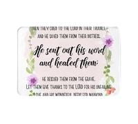 asbwuo Felpudo Salmos 10719-21 para Puerta de Entrada, Resistente y Duradero, para Exteriores e Interiores, de Franela Brillante y Decorativo, Ideal para mesita de Noche y Sala de Estar.