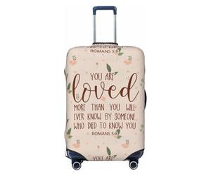 asbwuo Funda de Equipaje Eres Amado Romanos 5:8, Protector de Maleta Lavable de Primera Calidad con Cierre de Cremallera y Hebilla, Compatible con Maletas de Viaje de 18 a 32 Pulgadas (Grande)