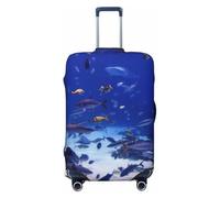 asbwuo Funda de Equipaje Ligera Under The Sea, Protector de Maleta Lavable de Primera Calidad con Cierre de Cremallera y Hebilla, Compatible con Maletas de Viaje de 18 a 32 Pulgadas (pequeñas)
